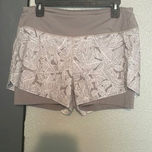 athleta shorts grey and white